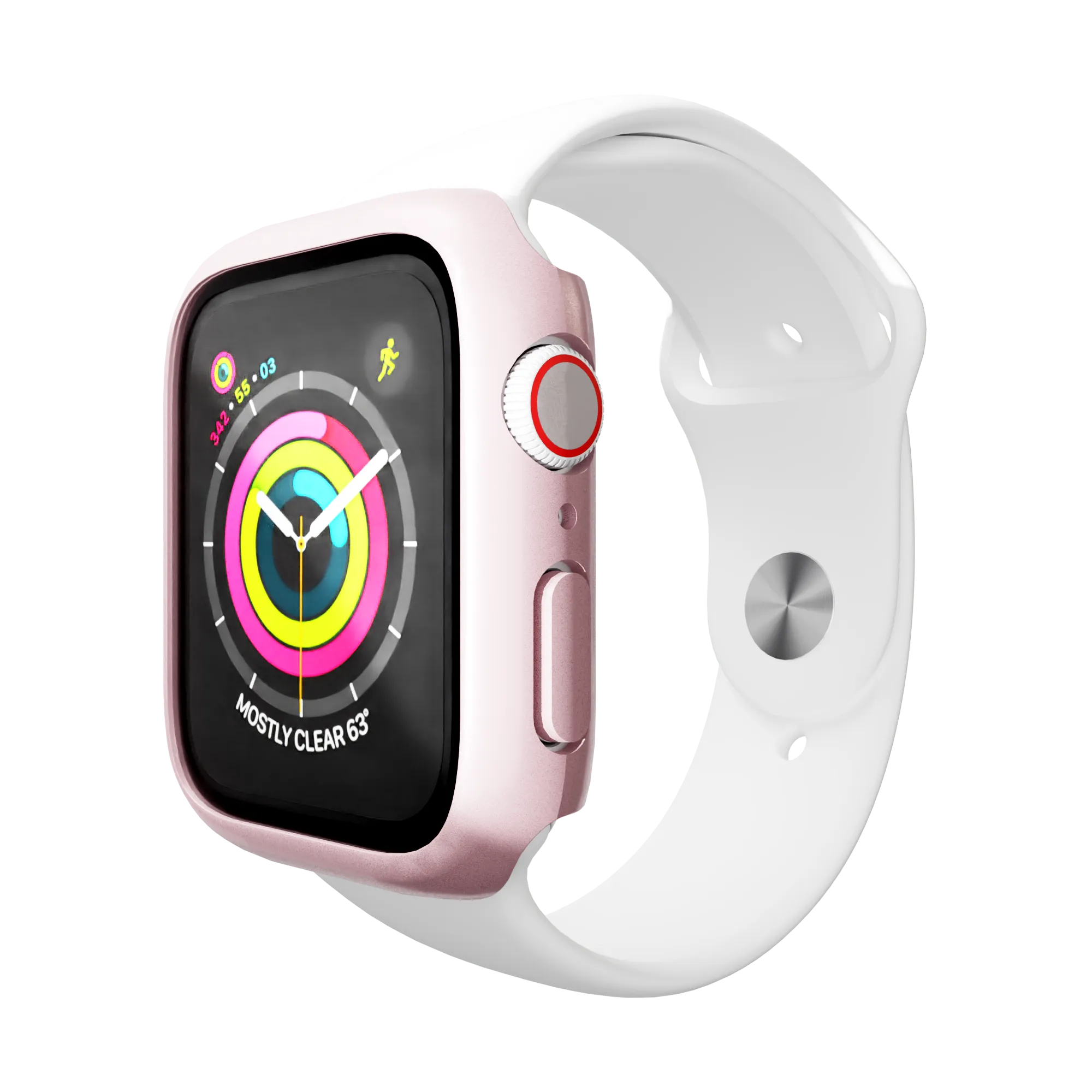 Watch Bumper with Integrated Tempered Glass Screen Protector - Compatible w/Apple Watch