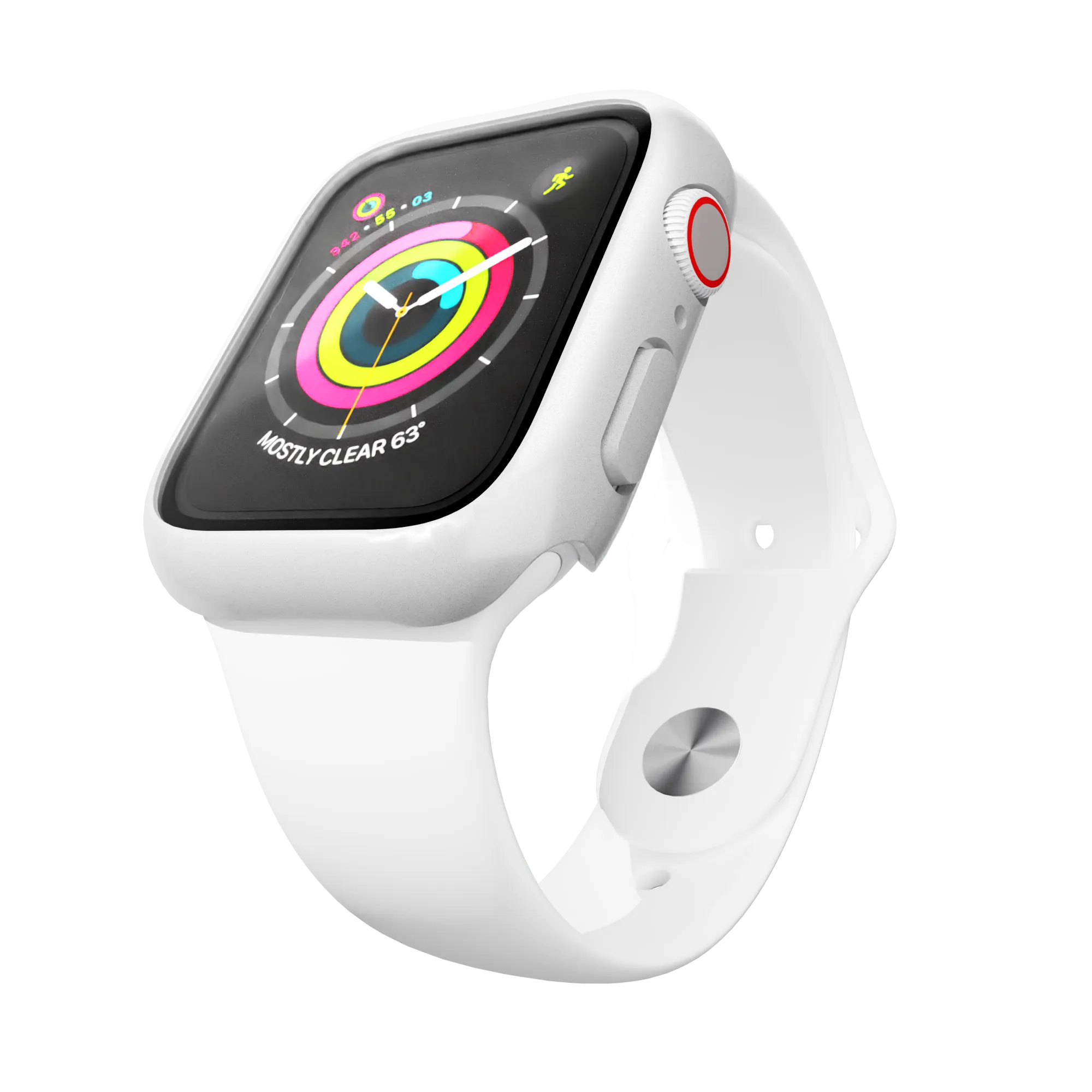 Watch Bumper with Integrated Tempered Glass Screen Protector - Compatible w/Apple Watch