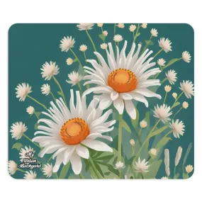 White Flowers, Computer Mouse Pad - for Home or Office