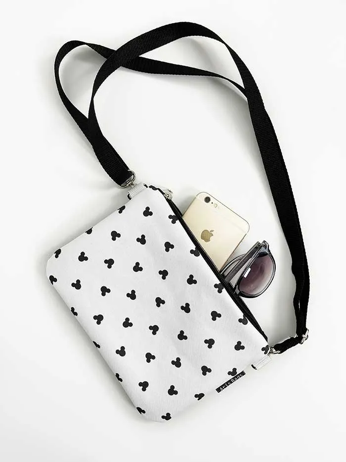 White Mickey Mouse Crossbody Bag, Disney Women's Shoulder Bag