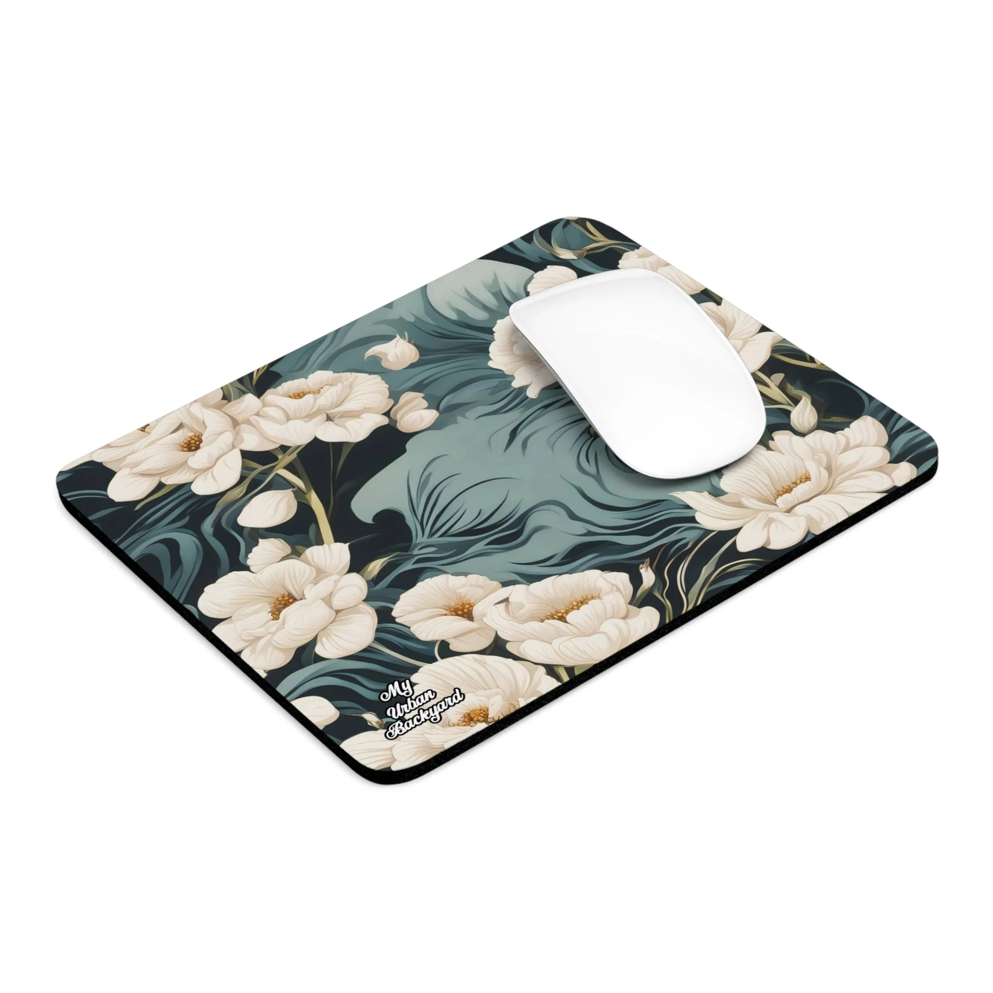 Winter Flowers, Computer Mouse Pad - for Home or Office