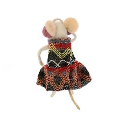 Wintertime Gal Mouse Felt Ornament