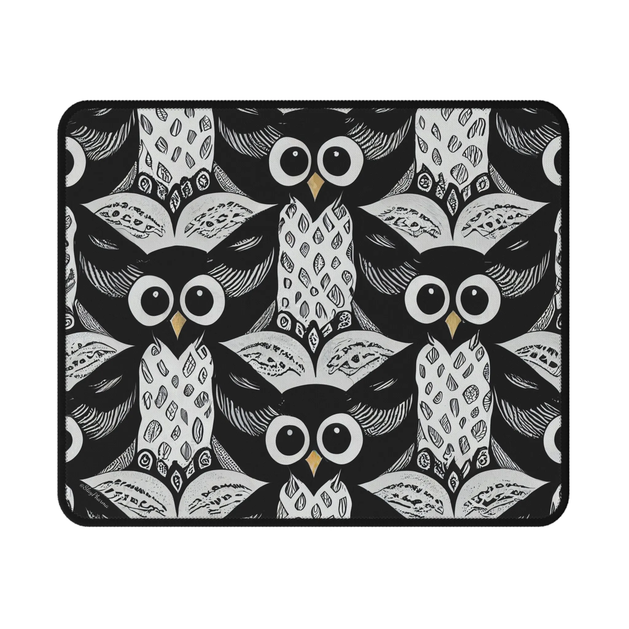 Wise Owl Pattern Mouse Pad #2