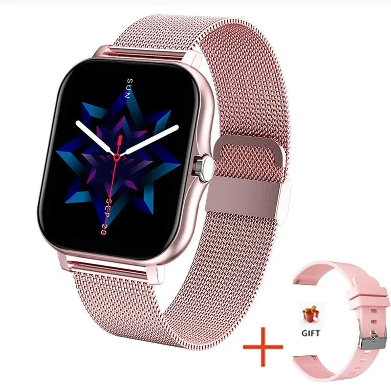 Women Smart watch Men 1.69" Color Screen Full touch Fitness Tracker Bluetooth Call Smart Clock Ladies Smart Watch Women