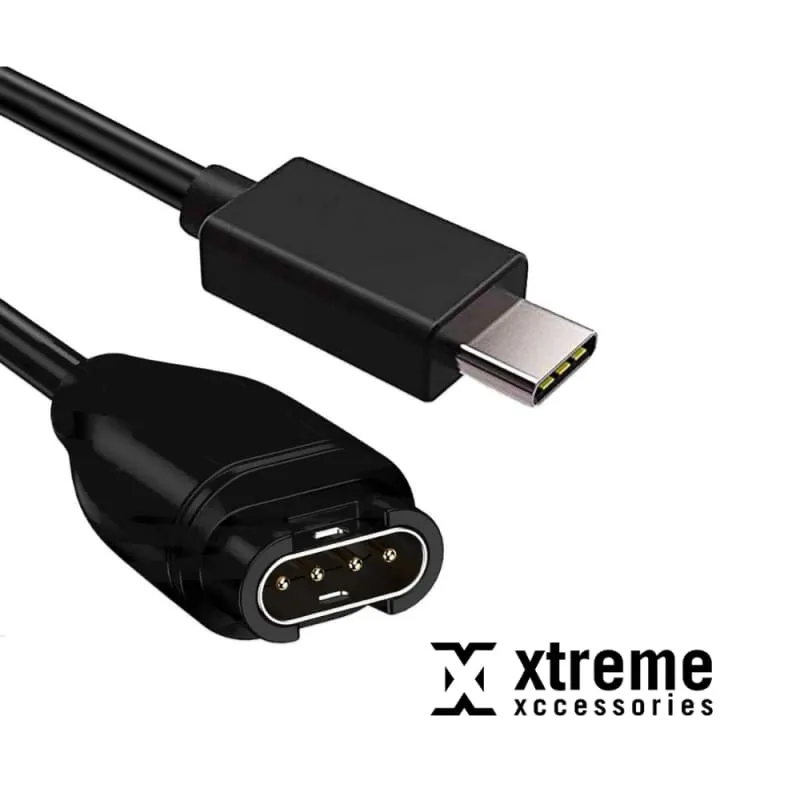 Xtreme Xccessories USB-C Replacement Charger for Garmin Fenix, Forerunner, and Venu devices