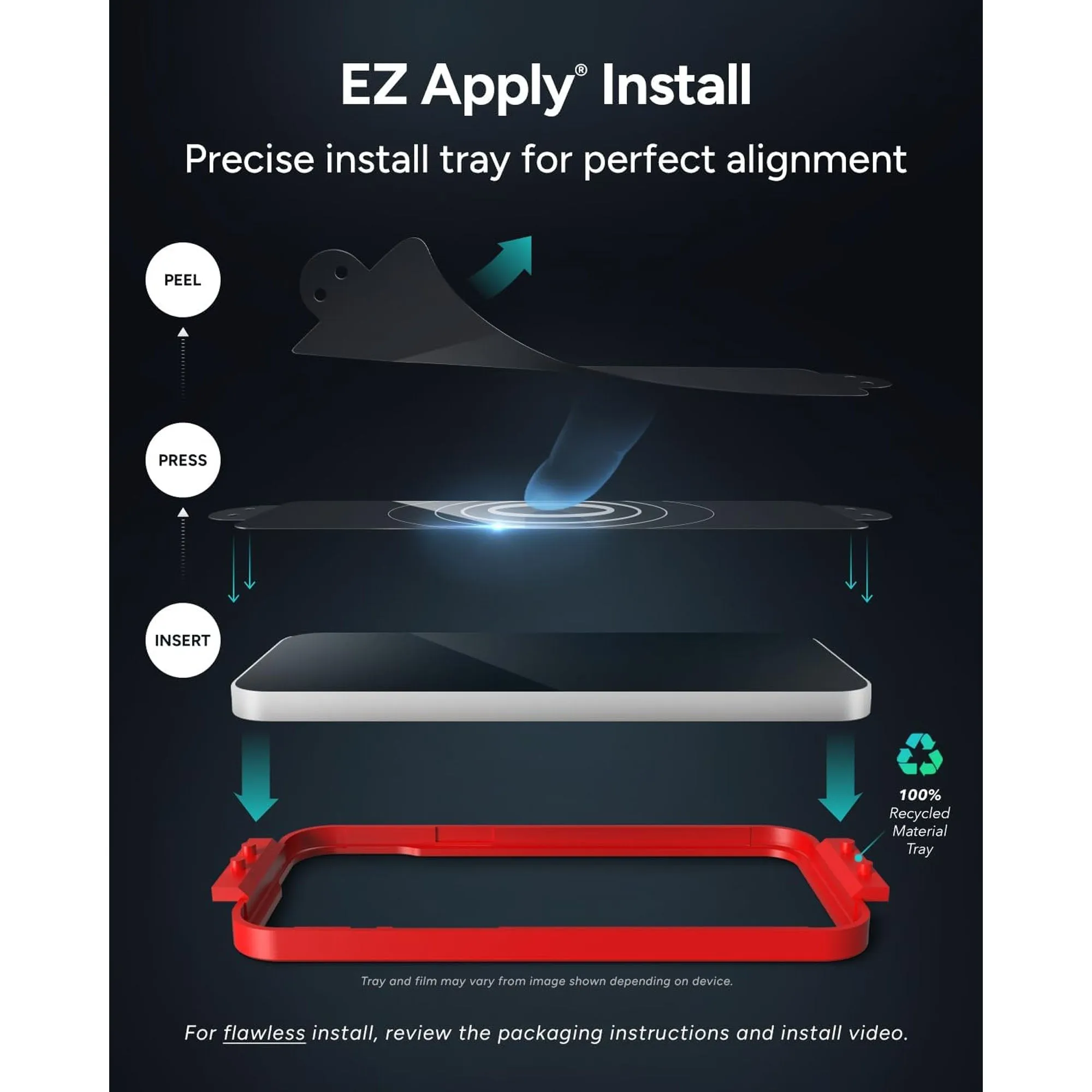 ZAGG Glass Screen Protector for iPad Air 11" / iPad Air 13" ( 2024 ) M4 with EZ Apply Installation Tray - Clear